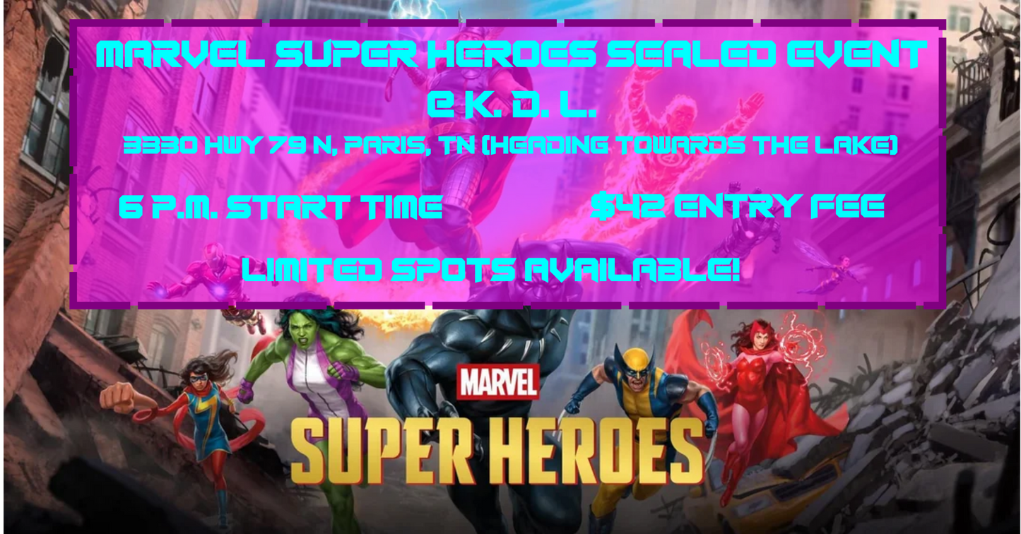 Magic the Gathering Marvel Super Heroes Sealed Event Friday-6:00 PM