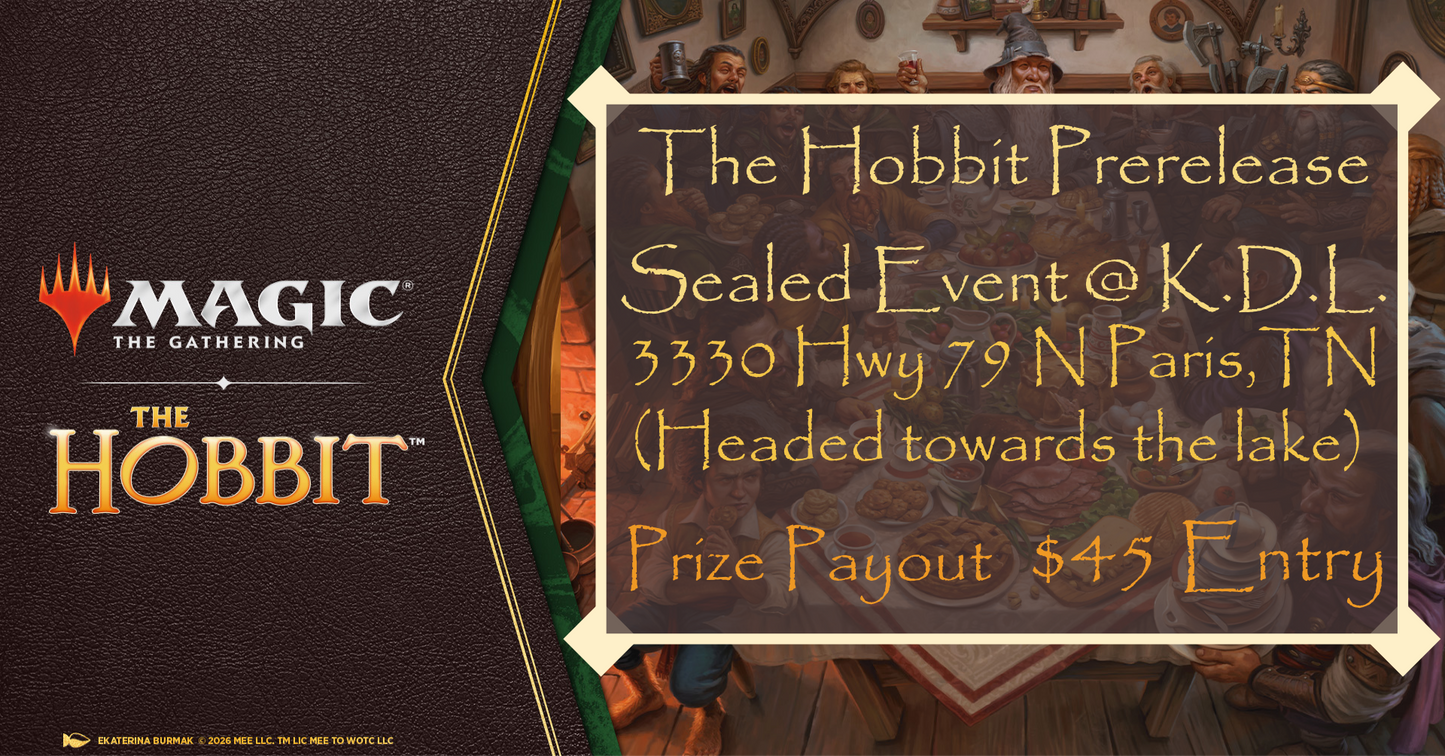 Magic the Gathering The Hobbit Sunday Sealed Event Prerelease