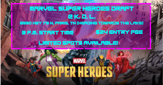Magic the Gathering Marvel Super Heroes Draft Sunday-3:00 PM